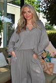 Sandbar Linen Blend Pop Over Shirt Mocha